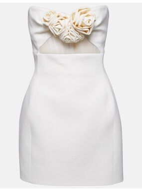 MAGDA BUTRYM
Floral-appliqué wool bustier dress